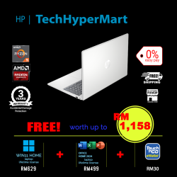 HP 15-fc0797AU-1-W11-EPP 15.6" Laptop/ Notebook (Ryzen 5 7530U, 16GB, 1TB, AMD Radeon, W11H, Off Home 2024 + Off 365 Basic)