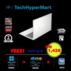 HP 15-fc0797AU-24-W11P 15.6" Laptop/ Notebook (Ryzen 5 7530U, 24GB, 512GB, AMD Radeon, W11P, Off Home 2024 + Off 365 Basic)