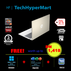 HP 15-fc1103AU-1-W11P-EPP 15.6" Laptop/ Notebook (Ryzen 5 7535HS, 8GB, 1TB, AMD Radeon, W11P, Off Home 2024 + Off 365 Basic)