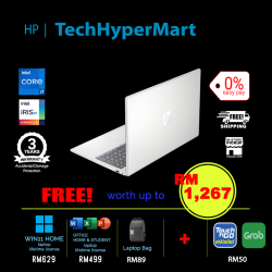 HP 15-fd0056TU-1-W11-EPP 15.6" Laptop/ Notebook (i7-1355U, 8GB, 1TB, Intel Iris Xe, W11H, Off H&S)