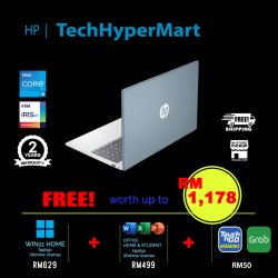 HP 15-fd0218TU 15.6" Laptop/ Notebook (i5-1334U, 8GB, 512GB, Intel Iris Xe, W11H, Off H&S)
