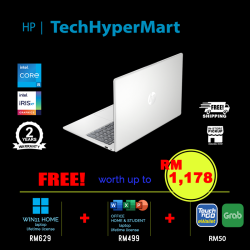 HP 15-fd0219TU 15.6" Laptop/ Notebook (i5-1334U, 8GB, 512GB, Intel Iris Xe, W11H, Off H&S)