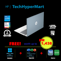 HP 15-fd0444TU-12-W11P 15.6" Laptop/ Notebook (i5-1334U, 12GB, 512GB, Intel Iris Xe, W11P, Off Home 2024 + Off 365 Basic)