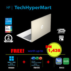 HP 15-fd0476TU-12-W11P 15.6" Laptop/ Notebook (i5-1334U, 12GB, 512GB, Intel Iris Xe, W11P, Off Home 2024 + Off 365 Basic)