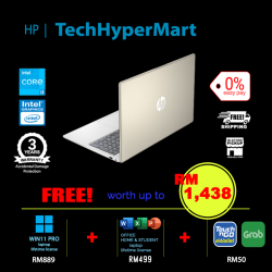 HP 15-fd0538TU-1-W11P-EPP 15.6" Laptop/ Notebook (i3-N305, 8GB, 1TB, Intel, W11P, Off Home 2024 + Off 365 Basic)