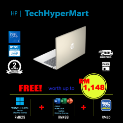 HP 15-fd1174TU 15.6" Laptop/ Notebook (Core 5 120U, 16GB, 512GB, Intel, W11H, Off Home 2024 + Off 365 Basic)