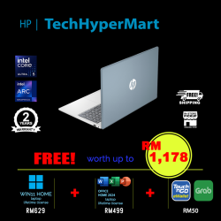 HP 15-fd1231TU 15.6" Laptop/ Notebook (Ultra 5 125H, 16GB, 512GB, Intel Arc, W11H, Off Home 2024 + Off 365 Basic)