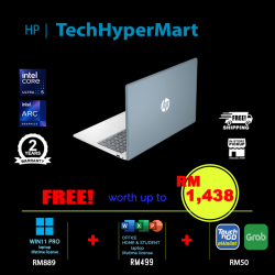 HP 15-fd1231TU-32-W11P 15.6" Laptop/ Notebook (Ultra 5 125H, 32GB, 512GB, Intel Arc, W11P, Off Home 2024 + Off 365 Basic)