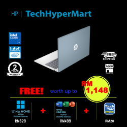 HP 15-fd1574TU 15.6" Laptop/ Notebook (Core 3 100U, 8GB, 512GB, Intel, W11H, Off Home 2024 + Off 365 Basic)