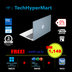 HP 15-fd1574TU-1-W11-EPP 15.6" Laptop/ Notebook (Core 3 100U, 8GB, 1TB, Intel, W11H, Off Home 2024 + Off 365 Basic)