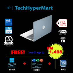 HP 15-fd1574TU-1-W11P-EPP 15.6" Laptop/ Notebook (Core 3 100U, 8GB, 1TB, Intel, W11P, Off Home 2024 + Off 365 Basic)