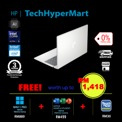 HP 15-fd2117TU-1-W11P-EPP 15.6" Laptop/ Notebook (Ultra 5 225U, 16GB, 1TB, Intel, W11P, Off Home 2024 + Off 365 Basic, AI)