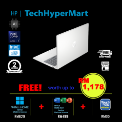 HP 15-fd2120TU 15.6" Laptop/ Notebook (Ultra 7 255U, 16GB, 512GB, Intel, W11H, Off Home 2024 + Off 365 Basic, AI)