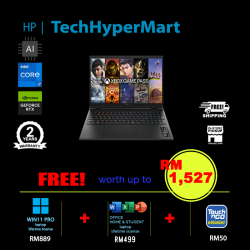HP HyperX Omen 15-ga0263TX-32-W11P 15.3" Laptop/ Notebook (i7-14650HX, 32GB, 512GB, NV RTX5050, W11P, Off Home 2024 + Off 365 Basic, 165Hz, AI)