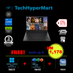 HP HyperX Omen 15-ga0263TX-1-W11P-EPP 15.3" Laptop/ Notebook (i7-14650HX, 16GB, 1TB, NV RTX5050, W11P, Off Home 2024 + Off 365 Basic, 165Hz, AI)