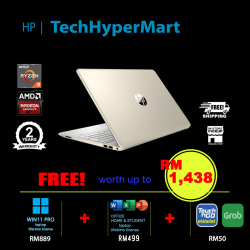 HP 15s-eq2196AU-W11P 15.6" Laptop/ Notebook (Ryzen 3 5300U, 8GB, 512GB, AMD Radeon, W11P, Off H&S)