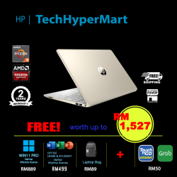HP 15s-eq2196AU-1-W11P-EPP 15.6" Laptop/ Notebook (Ryzen 3 5300U, 8GB, 1TB, AMD Radeon, W11P, Off H&S)
