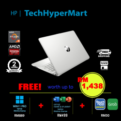 HP 15s-eq2197AU-W11P 15.6" Laptop/ Notebook (Ryzen 3 5300U, 8GB, 512GB, AMD Radeon, W11P, Off H&S)