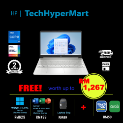 HP 15s-fq2538TU-32-W11 15.6" Laptop/ Notebook (i7-1165G7, 32GB, 512GB, Intel Iris Xe, W11H, Off H&S)