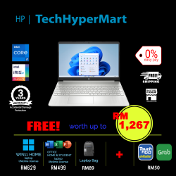 HP 15s-fq2538TU-1-W11-EPP 15.6" Laptop/ Notebook (i7-1165G7, 8GB, 1TB, Intel Iris Xe, W11H, Off H&S)