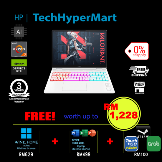 HP Omen Max 16-ak0061AX-2-W11-EPP 16" Laptop/ Notebook (Ryzen AI 7 H 350, 16GB, 2TB, NV RTX5070, W11H, Off Home 2024 + Off 365 Basic, 165Hz, AI Chip)