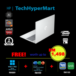 HP OmniBook 5 16-bc1011AU-W11P 16" Laptop/ Notebook (Ryzen 7 8840U, 16GB, 512GB, AMD Radeon, W11P, Off Home 2024 + Off 365 Basic, AI Chip)