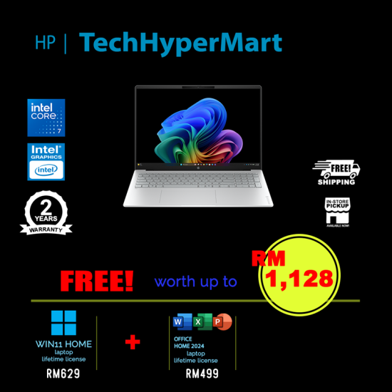 HP OmniBook 5 16-bn0026TU 16" Laptop/ Notebook (Core 7 150U, 16GB, 512GB, Intel, W11H, Off Home 2024 + Off 365 Basic)