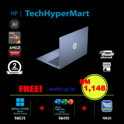 HP OmniBook 5 NGAI 16-bp0054AU 16" Laptop/ Notebook (Ryzen AI 5 330, 16GB, 512GB, AMD Radeon, W11H, Off Home 2024 + Off 365 Basic, AI)