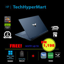 HP Victus 16-s0028AX-24-W11P 16.1" Laptop/ Notebook (Ryzen 7 7840HS, 24GB, 512GB, NV RTX4070, W11P, 144Hz)
