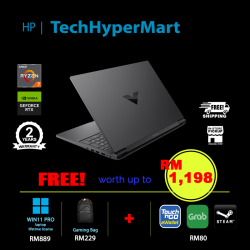 HP Victus 16-s0029AX-24-W11P 16.1" Laptop/ Notebook (Ryzen 7 7840HS, 24GB, 512GB, NV RTX4060, W11P, 144Hz)