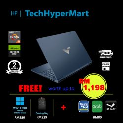 HP Victus 16-s0037AX-32-W11P 16.1" Laptop/ Notebook (Ryzen 5 7640HS, 32GB, 512GB, NV RTX4060, W11P, 144Hz)