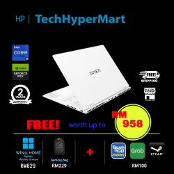 HP Omen Transcend 16-u0064TX-32-W11 16" Laptop/ Notebook (i9-13900HX, 32GB, 1TB, NV RTX4070, W11H, Off H&S, 240Hz)