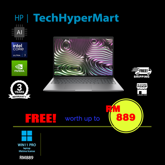 HP ZBook X G1i E0RP9AT 16" Laptop/ Notebook (Ultra 7 255H, 32GB, 1TB, NV RTX PRO 1000, W11P, Touch, AI)