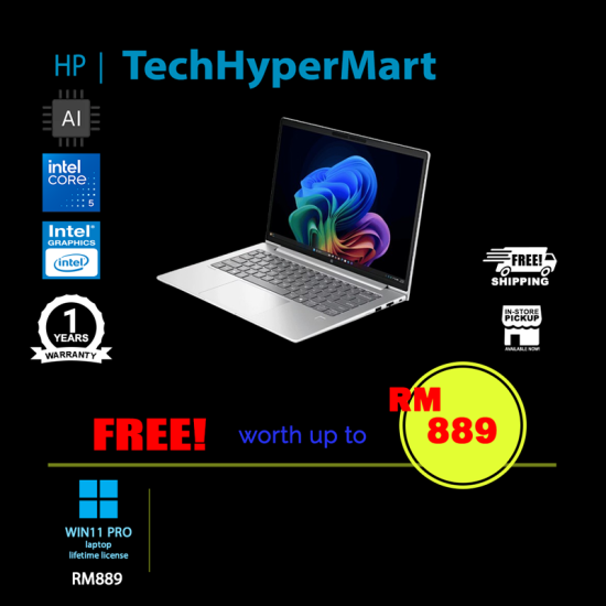 HP ProBook 4 G2i DU5B2AT 14" Laptop/ Notebook (Core 5 320, 16GB, 512GB, Intel, W11P, AI)