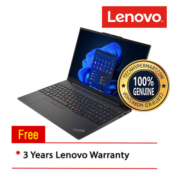 Lenovo ThinkPad E16 Gen 1 21JN0052MY-24-W11 16" Laptop/ Notebook (i7-1355U, 24GB, 512GB, Intel, W11P)