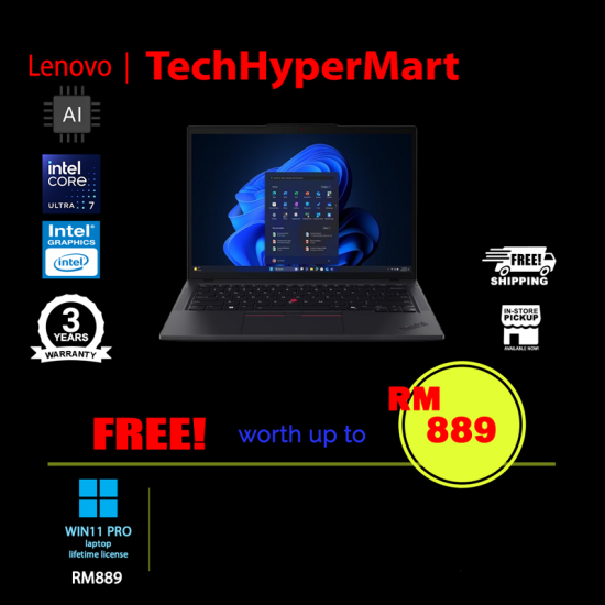 Lenovo ThinkPad T14 Gen 6 21QC000TMA 14" Laptop/ Notebook (Ultra 7 255U, 32GB, 1TB, Intel, W11P, AI Chip)