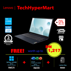 Lenovo IdeaPad 3 15IAU7 82RK00SQMJ-1-1-W11-EPP 15.6" Laptop/ Notebook (i3-1215U, 8GB, 1TB, 1TB, Intel, W11H, Off H&S)