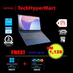 Lenovo IdeaPad Slim 3 15IAN8 82XB007FMJ-1-W11-EPP 15.6" Laptop/ Notebook (i3-N305, 8GB, 1TB, Intel, W11H, Off H&S)