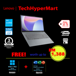 Lenovo IdeaPad Slim 3 15IAN8 82XB007GMJ-1-W11P-EPP 15.6" Laptop/ Notebook (i3-N305, 8GB, 1TB, Intel, W11P, Off H&S)