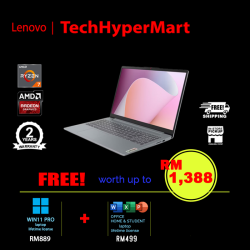 Lenovo IdeaPad Slim 3 15ABR8 82XM004MMJ-W11P 15.6" Laptop/ Notebook (Ryzen 7 7730U, 8GB, 512GB, AMD Radeon, W11P, Off H&S)