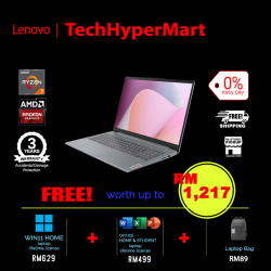 Lenovo IdeaPad Slim 3 15ABR8 82XM004MMJ-1-W11-EPP 15.6" Laptop/ Notebook (Ryzen 7 7730U, 8GB, 1TB, AMD Radeon, W11H, Off H&S)