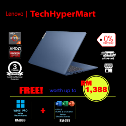 Lenovo IdeaPad Slim 3 15AMN8 82XQ00GJMJ-1-W11P-EPP 15.6" Laptop/ Notebook (Ryzen 5 7520U, 16GB, 1TB, AMD Radeon, W11P, Off H&S)
