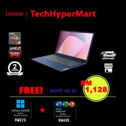 Lenovo IdeaPad Slim 3 15AMN8 82XQ01R4MJ 15.6" Laptop/ Notebook (Ryzen 5 40, 16GB, 512GB, AMD Radeon, W11H, Off Home 2024 + Off 365 Basic)