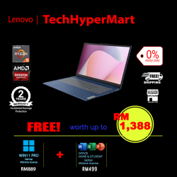 Lenovo IdeaPad Slim 3 15AMN8 82XQ01R4MJ-1-W11P-EPP 15.6" Laptop/ Notebook (Ryzen 5 40, 16GB, 1TB, AMD Radeon, W11P, Off Home 2024 + Off 365 Basic)
