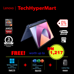 Lenovo IdeaPad Flex 5 14ABR8 82XX009SMJ-1-W11-EPP 14" Laptop/ Notebook (Ryzen 5 7530U, 16GB, 1TB, AMD Radeon, W11H, Off H&S, Touchscreen)