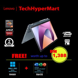 Lenovo IdeaPad Flex 5 14ABR8 82XX009UMJ-W11P 14" Laptop/ Notebook (Ryzen 5 7530U, 16GB, 512GB, AMD Radeon, W11P, Off H&S, Touchscreen)