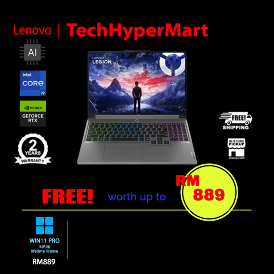 Lenovo Legion 5 16IRX9 83DG008RMJ-48-W11P 16" Laptop/ Notebook (i9-14900HX, 48GB, 1TB, NV RTX4070, W11P, 240Hz, AI Chip) Lenovo Legion 5 16IRX9 83DG008RMJ-48-W11P 16" Laptop/ Notebook (i9-14900HX, 48GB, 1TB, NV RTX4070, W11P, 240Hz, AI Chip)