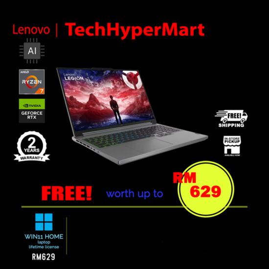 Lenovo Legion Slim 5 16AHP9 83DH000BMJ-32-W11 16" Laptop/ Notebook (Ryzen 7 8845HS, 32GB, 1TB, NV RTX4060, W11H, 165Hz, AI Chip) Lenovo Legion Slim 5 16AHP9 83DH000BMJ-32-W11 16" Laptop/ Notebook (Ryzen 7 8845HS, 32GB, 1TB, NV RTX4060, W11H, 165Hz, AI Chip)