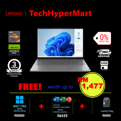 Lenovo Yoga Pro 7 14AHP9 83E30003MJ-2-W11P-EPP 14.5" Laptop/ Notebook (Ryzen 7 8845HS, 16GB, 2TB, NV RTX3050, W11P, Off H&S)