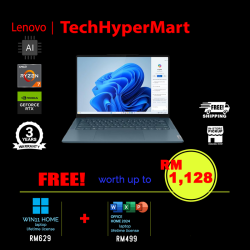 Lenovo Yoga Pro 7 14AHP9 83E30055MJ 14.5" Laptop/ Notebook (Ryzen 7 8845HS, 16GB, 1TB, NV RTX3050, W11H, Off Home 2024 + Off 365 Basic, AI Chip)